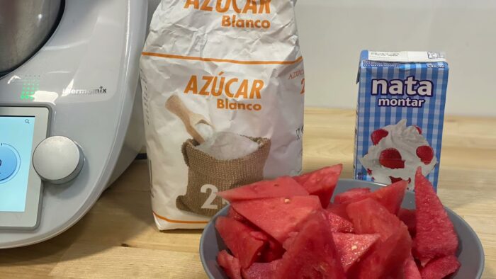 Helado de sandía con Thermomix