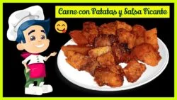 Lomo de Cerdo Asado con Patatas Picantes 🌶️🔥 En Freidora de Aire