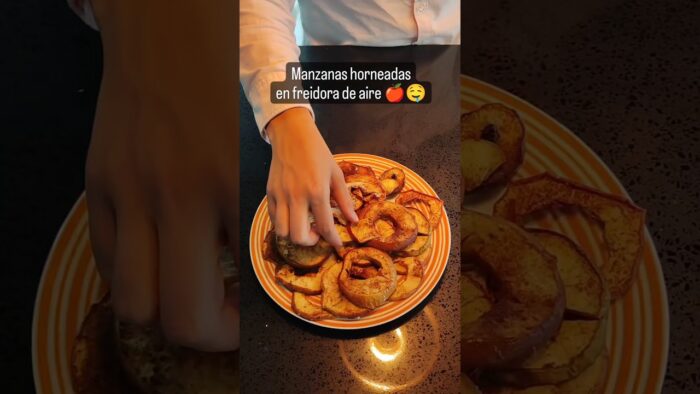 Manzanas horneadas en freidora de aire 🍎 receta natural y fácil