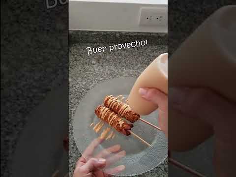 Mini hot dogs estilo coreano en freidora de aire. #shorts #airfryer