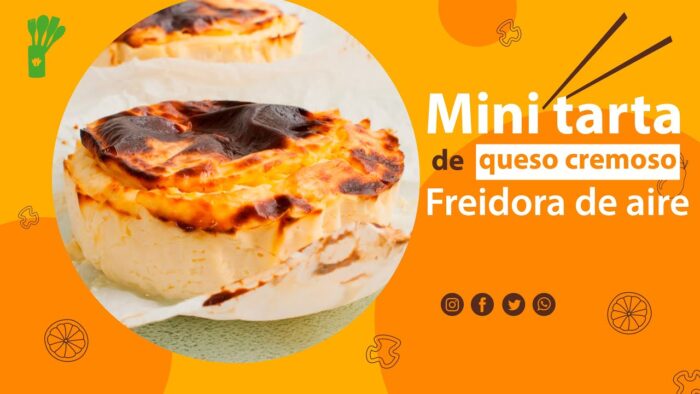 Mini tarta de queso cremoso en FREIDORA DE AIRE (airfryer)