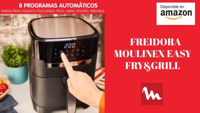 Moulinex Easy Fry&Grill 4.2L (EZ5058). Freidora de Aire Sin Aceite 2 en 1 para Freír o a la Parrilla