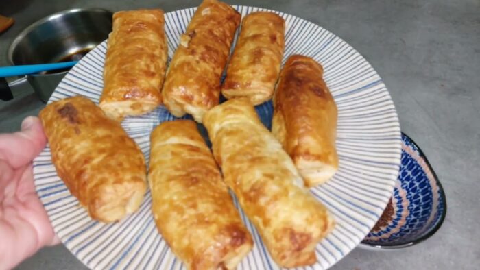 Napolitanas de nocilla en freidora de aire#airflyer#hojaldre#dulcesenfreidora#aigostar#nutella