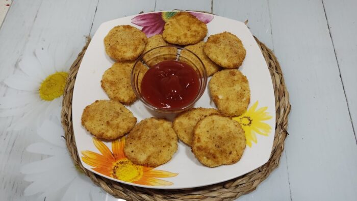 Nuggets de pollo caseros en mambo y freidora de aire