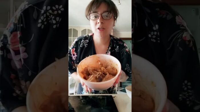 Pollo con papas en la freidora de aire 🤤 super rápido y sano 🔥🍗