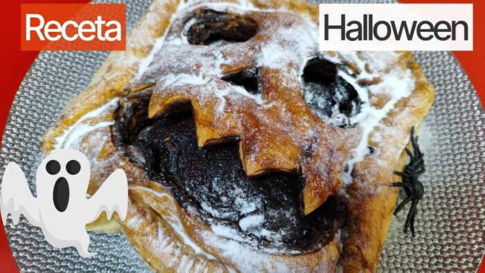 RECETA HALLOWEEN 🕷️🎃 EN FREIDORA DE AIRE. HOJALDRE DE NOCILLA