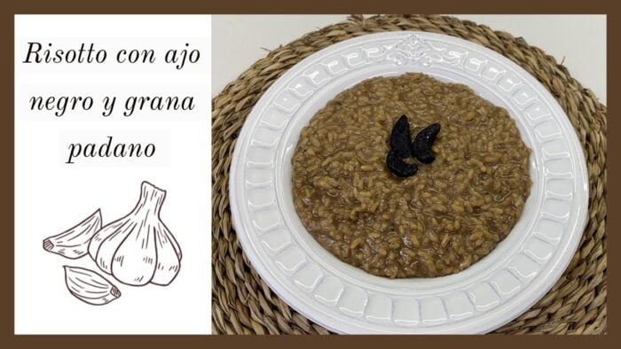 RISOTTO DE QUESO PARMESANO Y AJO NEGRO CON THERMOMIX