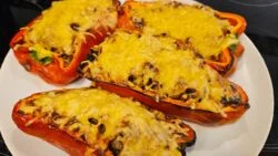 🔥 Receta de PIMIENTOS ROJOS rellenos de CARNE en FREIDORA de AIRE [COSORI 3.5L]