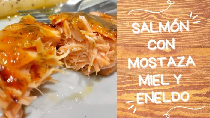 Receta de SALMÓN con MOSTAZA, MIEL y ENELDO en FREIDORA de AIRE 🍴 RECETA SALUDABLE #shorts