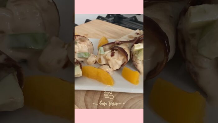 Receta de conos con fruta en freidora de aire | Luna Ferrer 👌🏻 #lunaferreryt #recetasfaciles