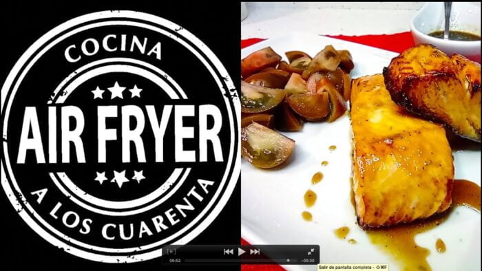 SALMÓN A LA MOSTAZA Y MIEL en FREIDORA DE AIRE ó Air Fryer. Un delicia que te sorprenderá.