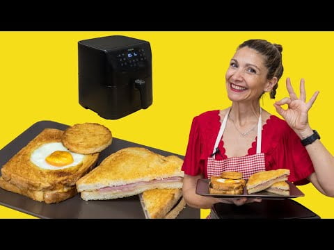 ✅ SÁNDWICH Mixto 🥪 con HUEVO 🍳 y SÁNDWICH Mixto CLÁSICO, en FREIDORA DE AIRE, ¿con cuál te quedas? 😋