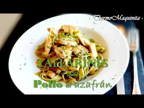TALLARINES con POLLO al AZAFRÁN con THERMOMIX. PASTA con POLLO