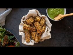 Tofu crujiente en freidora de aire