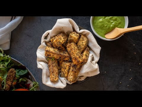 Tofu crujiente en freidora de aire