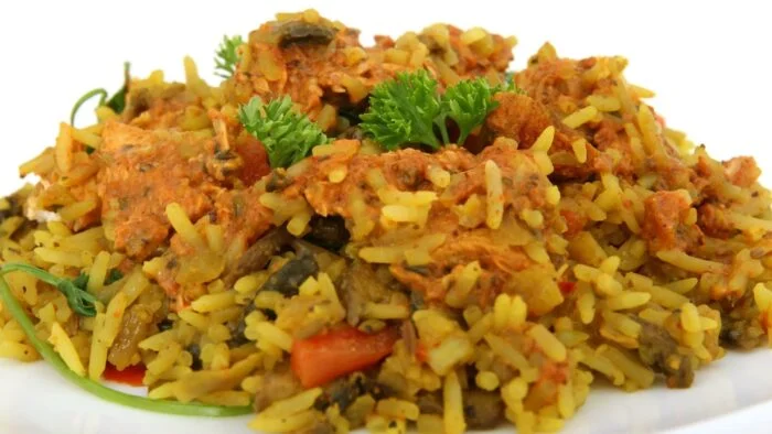 Arroz cremoso en salsa de ñoras