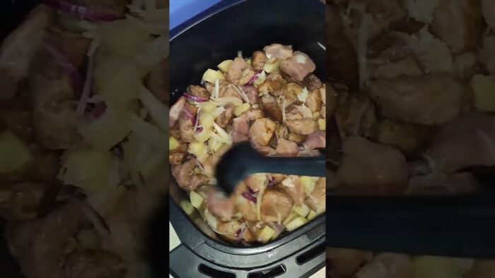 cerdo en la freidora de aire #almuerzo #airfryer  #comida #cerdo #delicioso