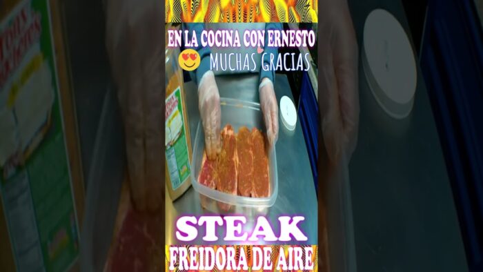 como cocinar un steak en freidora de aire #shorts
