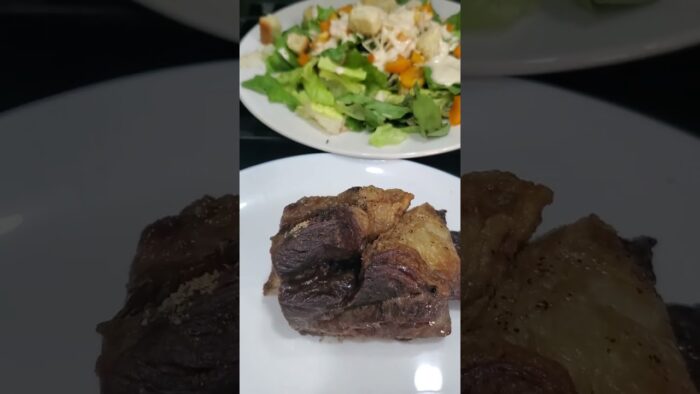 #costillas cosinadas en la freidora de aire.