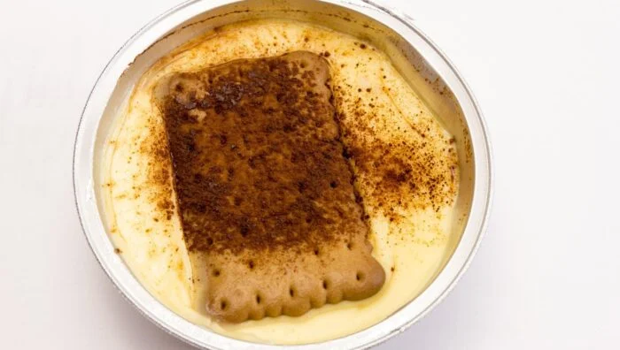 Natillas caseras elaboradas con leche de almendras