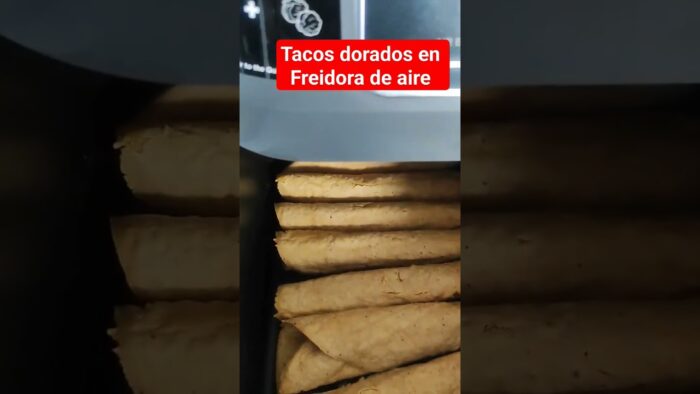 tacos en freidora de aire #freidoradeaire #tacosdorados