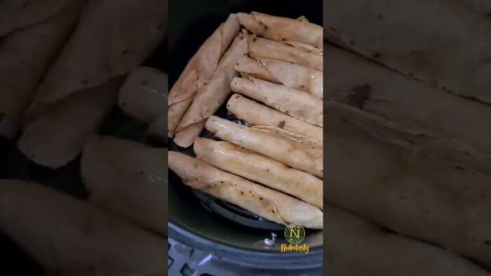 taquitos dorados en freidora de aire caliente ! fáciles 3 ingredientes