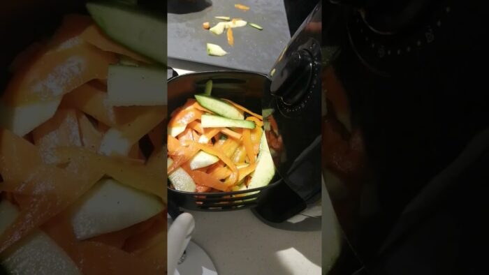 verdura  frita en Freidora de aire
