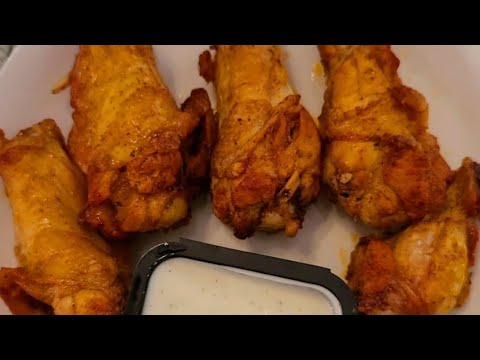 Alitas de  pollo 🍗 en la freidora de aire  #comidasalvadoreña #alitasdepollo #cocinandodelicioso