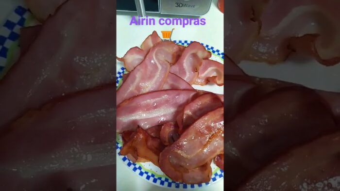 Aprende a hacer bacon en freidora de aire #bacon #baconcrujiente #beicon #airfryer #freidoradeaire
