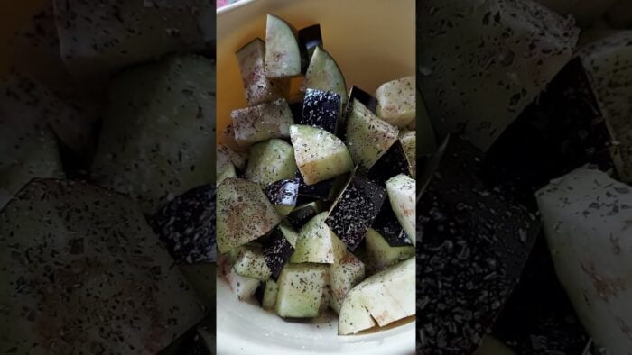 Berenjenas en freidora de aire. #airfryer#berenjenas