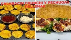 CALABACIN 🥒 CRUNCHI Y PECHUGAS 🐓 RELLENAS🤤🤤 !!! CON FREIDORA DE AIRE