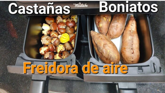 CASTAÑAS 🌰 Y BONIATOS🍠 EN FREIDORA DE AIRE -Batata – Camote AIRFRYER