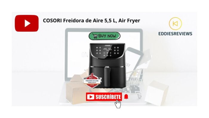 COSORI Freidora de Aire 5,5 L, Air Fryer,100 Recetas en Español, Freidora sin Aceite