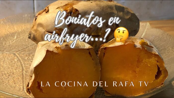 Camote o Boniato asados en freidora de aire