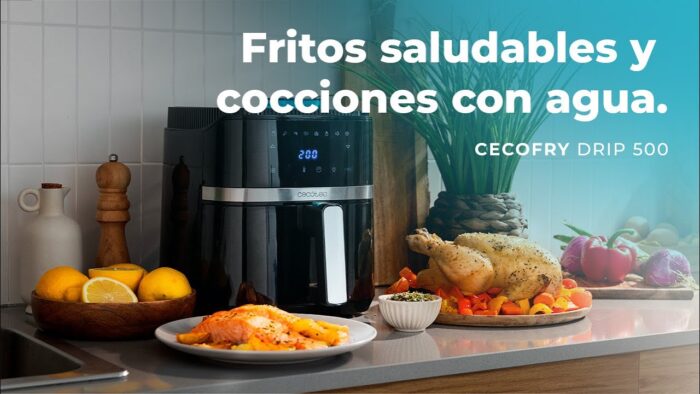 Cecofry Drip 5000 Freidora de aire con spray de agua, 5 litros de capacidad y 1500 W de potencia.