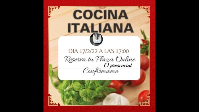 Clase de cocina especial «COCINA ITALIANA» con Thermomix Méndez Álvaro