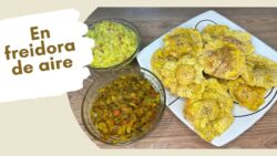Cómo hacer deliciosos PATACONES CON HOGAO CASERO en freidora de aire súper fácil