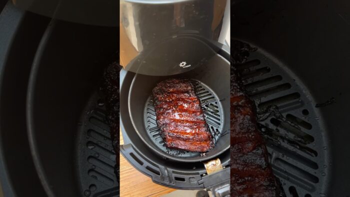 Costillas bbq en freidora de aire #shorts #airfryer
