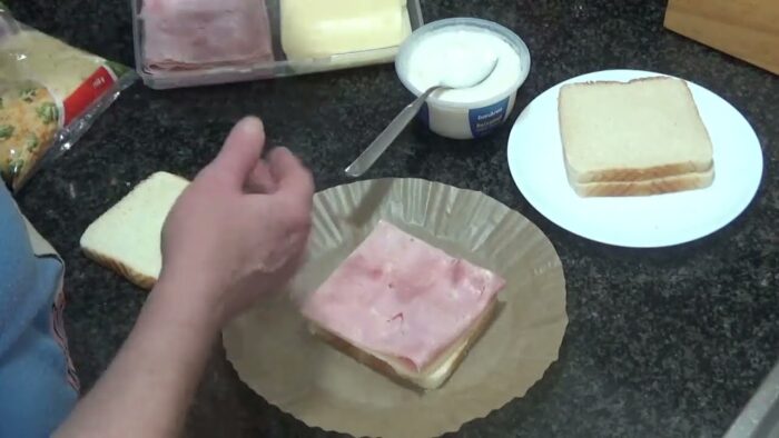 Croque monsieur 🥪 en freidora de aire 🔥 Sandwich para cenar