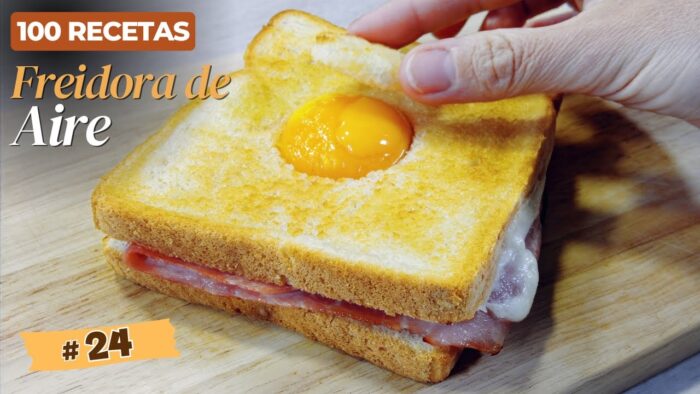 🥪 El mejor Sandwich de Jamón y Queso en Freidora de Aire 🧀 ¡Crujiente y Delicioso! 😋