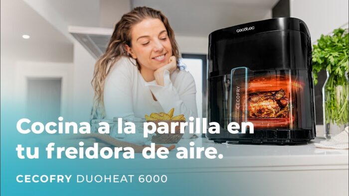 Freidora de aire Cecofry DuoHeat 6000 6L con doble resistencia para dorado y sabor a la parrilla