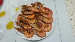 Gambones en freidora de aire