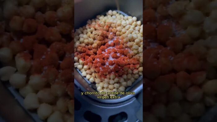 Garbanzos en freidora de aire #food #recetas #castanfit