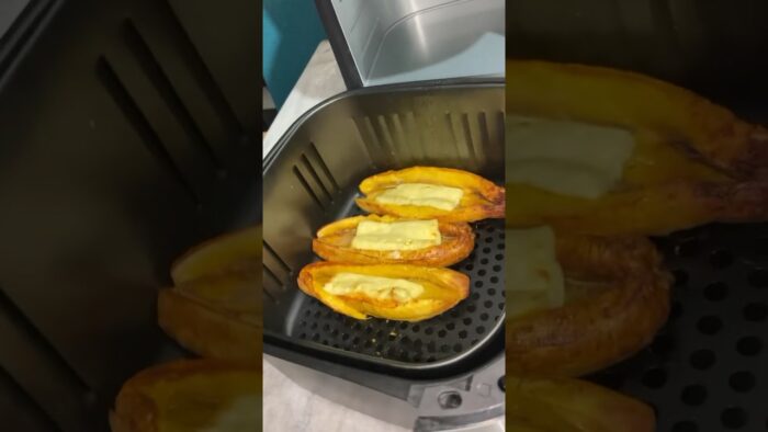 Maduro con queso en la freidora de aire #shorts