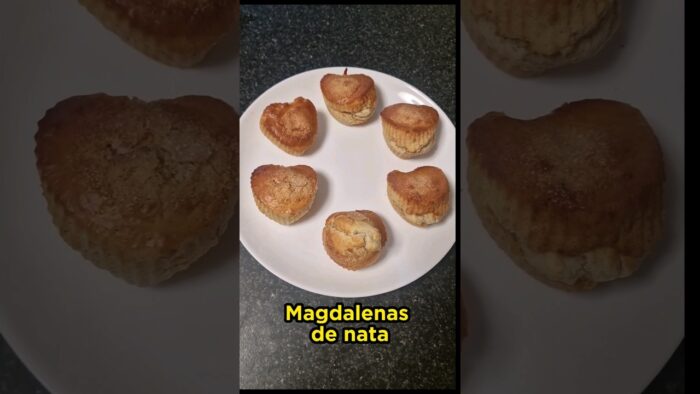 Magdalenas de nata en freidora de aire #recetasairfryer #dulcesfreidoradeaire