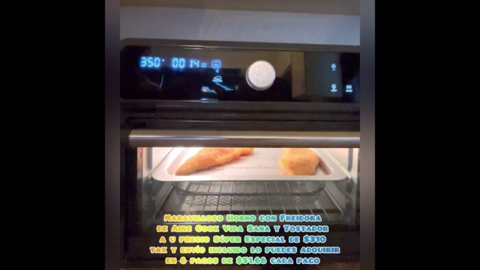 Maravilloso Horno con Freidora de Aire Cook Vida Sana y Tostador solo $310!