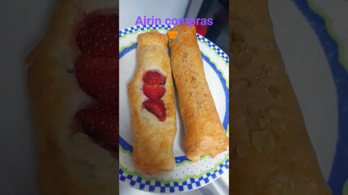 Napolitanas dulces en freidora de aire 🤤#airfryer #freidoradeaire #napolitanas #hojaldre #dulces