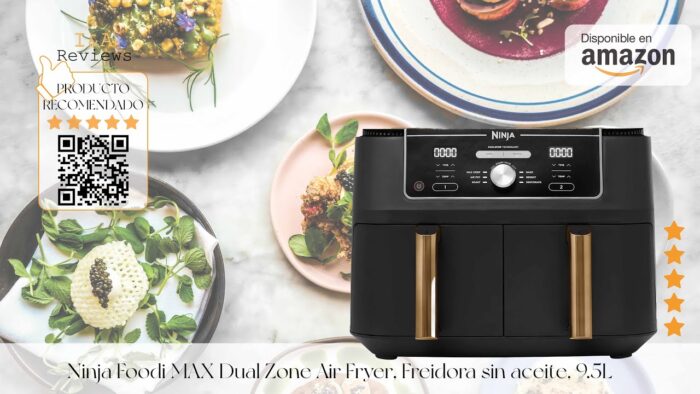 Ninja Foodi MAX Freidora sin aceite 9.5L Dual Zone Air Fryer