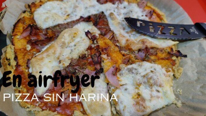 PIZZA 🍕 🍕 SIN HARINA EN FREIDORA DE AIRE.