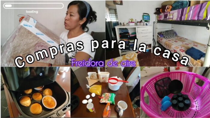 PROBANDO FREIDORA DE AIRE 🧁 Cambiando los muebles de lugar 💯RAMJOY AIR FRYER